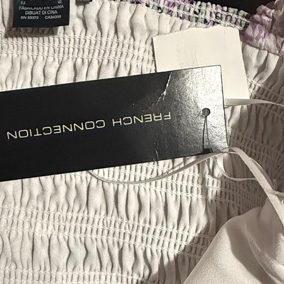 French Connection Enora Breya Verona Ruched Mini Dress Womens Sz 6 NWT Romantic - Picture 9 of 9